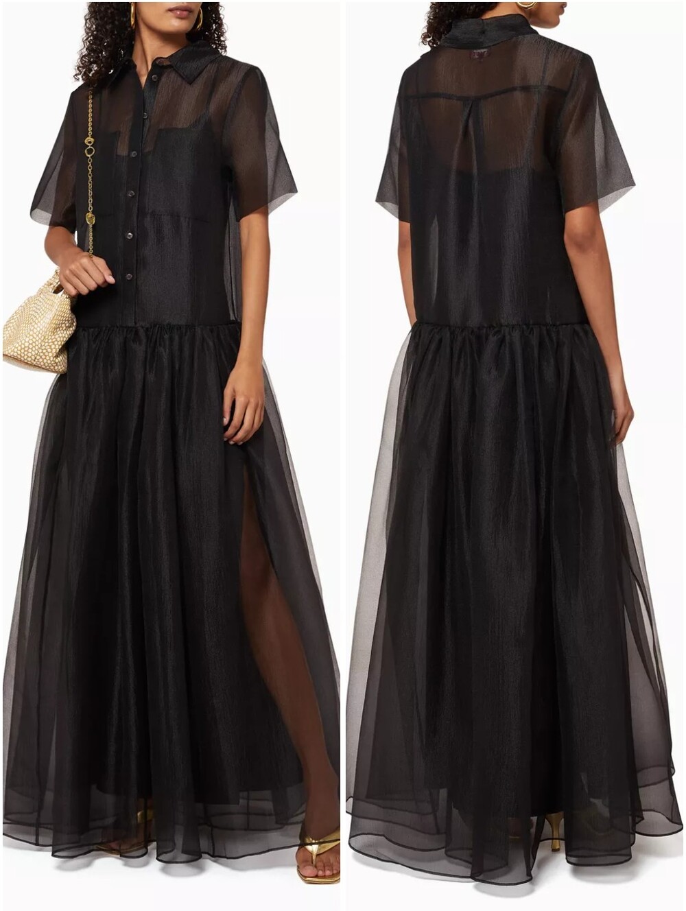 Staud Riley Black Dress Large NWT New - Picture 2 of 8
